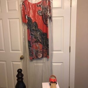 Only worn once. Major event, too many pictures taken to repeat. Closet clean out